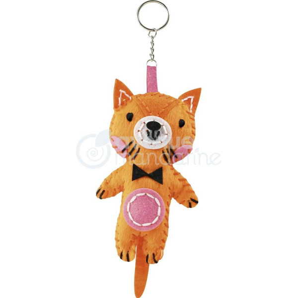 photo-Porte-clé - Figurine en feutrine - A faire soi même - Elliott le renard - Kit - Mini Couz'in