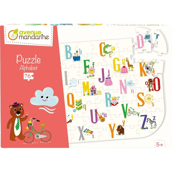 photo-Puzzle - Educatif - 76 pièces - Enfant dès 5 ans - Apprendre l'alphabet