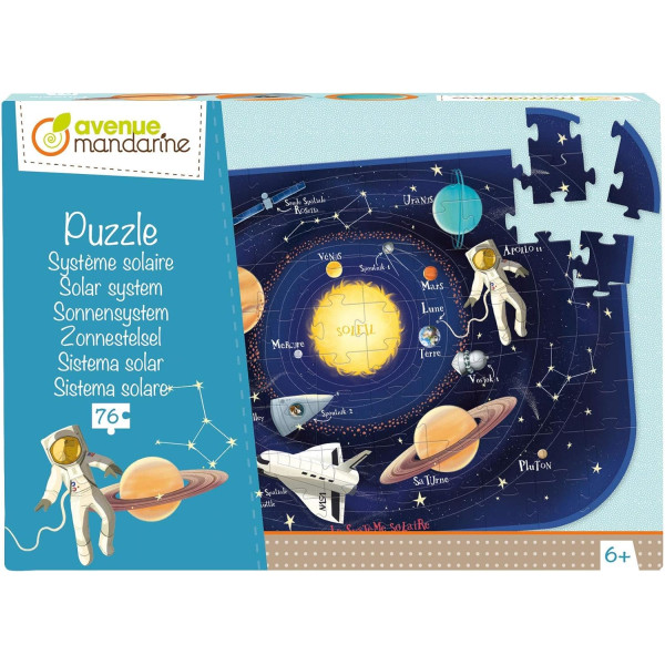 photo-Puzzle - Educatif - 76 pièces - Enfant dès 6 ans - Apprendre le système solaire
