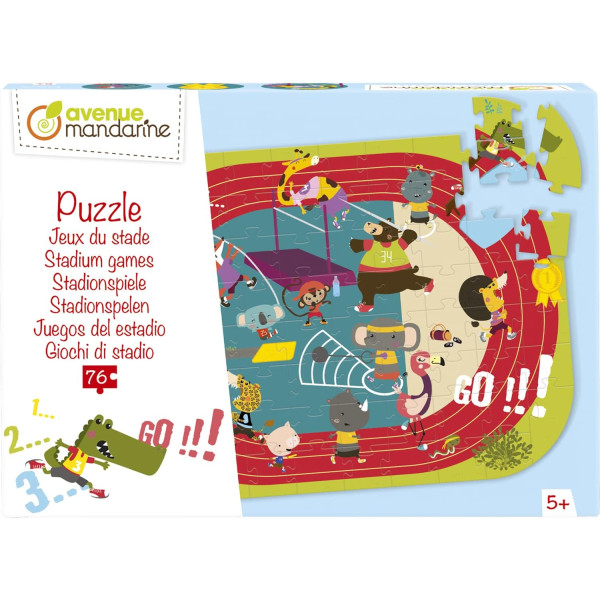 photo-Puzzle - Educatif - 76 pièces - Enfant dès 5 ans - Apprendre les sports jeux du stade