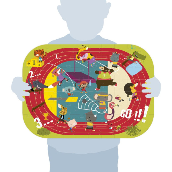 Puzzle - Educatif - 76 pièces - Enfant dès 5 ans - Apprendre les sports jeux du stade