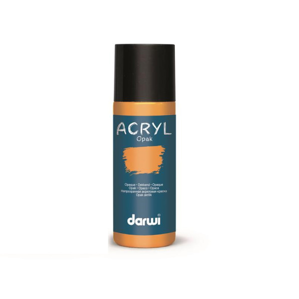 photo-Peinture acrylique - Ocre jaune - Tous supports - Opaque - Indélébile - Darwi - 80ml