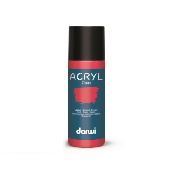 photo-Peinture acrylique - Carmin - Tous supports - Opaque - Indélébile - Darwi - 80ml