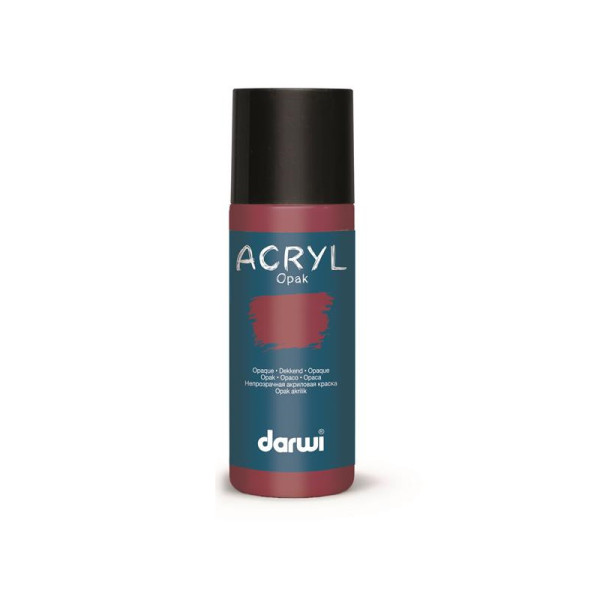 photo-Peinture acrylique - Bordeaux - Tous supports - Opaque - Indélébile - Darwi - 80ml