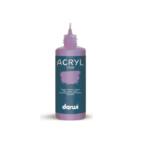Peinture acrylique - Glycine - Tous supports - Opaque - Indélébile - Darwi - 80ml