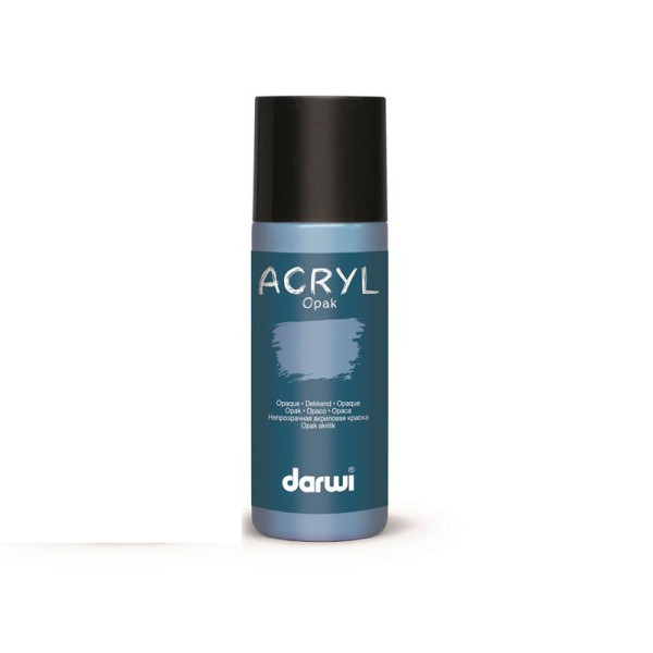 photo-Peinture acrylique - Bleu gris - Tous supports - Opaque - Indélébile - Darwi - 80ml
