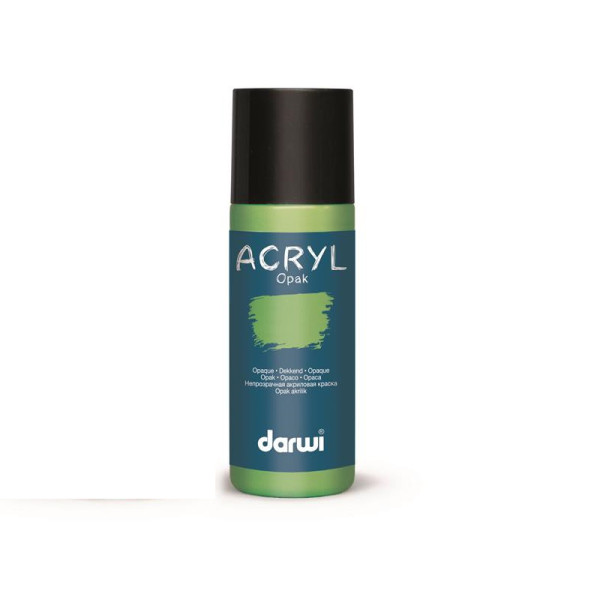 photo-Peinture acrylique - Vert clair - Tous supports - Opaque - Indélébile - Darwi - 80ml