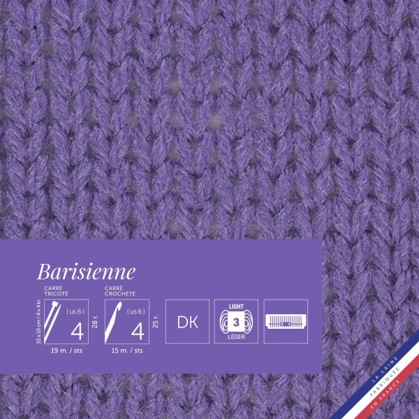 Pelote de laine - Violatin - 100% acrylique - Bergère de France - Barisienne