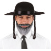 Chapeau Rabbit Jacob avec cheveux - Déguisement - Adulte - Taille unique - Noir