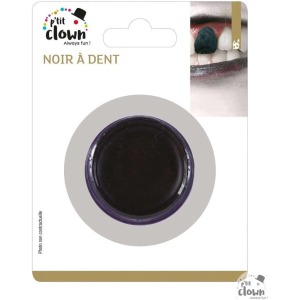photo-Noir à dents - Maquillage pour faire des dents noires - Déguisement - Pot