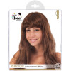 photo-Perruque - Chatain - Marron - Avec frange - Déguisement - Cheveux longs