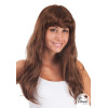 Perruque - Chatain - Marron - Avec frange - Déguisement - Cheveux longs