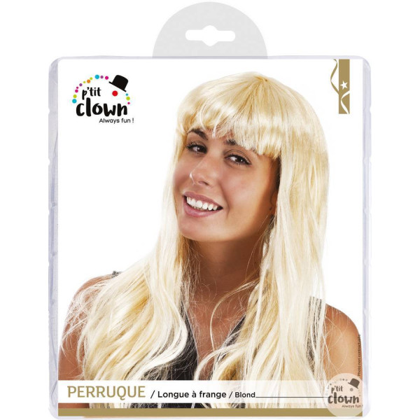 photo-Perruque - Blonde - Avec frange - Déguisement - Cheveux longs - Femme