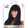 photo-Perruque - Brune - Noir - Avec frange - Déguisement - Cheveux longs - Femme