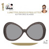 photo-Lunettes de soleil - Paillettes - Argent - Disco - Déguisement - Soirées - Années 80