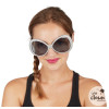 Lunettes de soleil - Paillettes - Argent - Disco - Déguisement - Soirées - Années 80