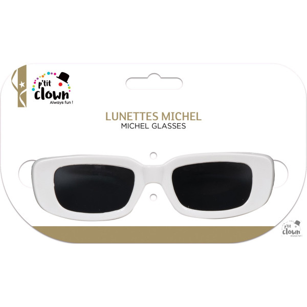 Lunettes de soleil - Blanche - Michel P - Disco - Déguisement - Soirées