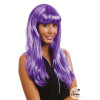 Perruque - Violet - Avec frange - Déguisement - Cheveux longs - Femme
