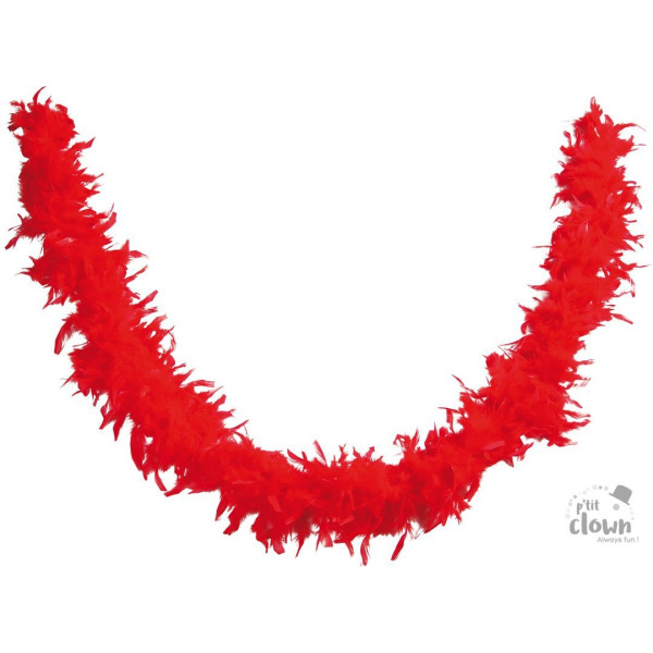 photo-Boa à plumes - Rouge - 160 cm - Déguisement - Fête - Soirées - Cabaret - Charleston