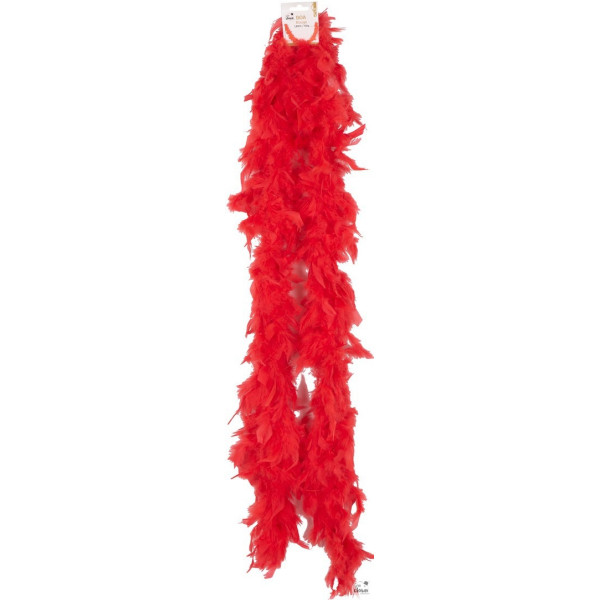 Boa à plumes - Rouge - 160 cm - Déguisement - Fête - Soirées - Cabaret - Charleston