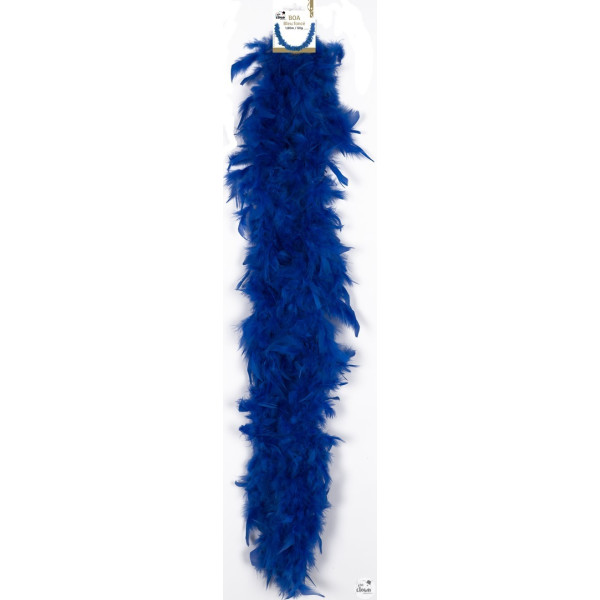 Boa à plumes - Bleu foncé - 160 cm - Déguisement - Fête - Soirées - Cabaret - Charleston