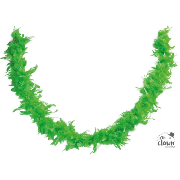 photo-Boa à plumes - Vert - 160 cm - Déguisement - Fête - Soirées - Cabaret - Charleston