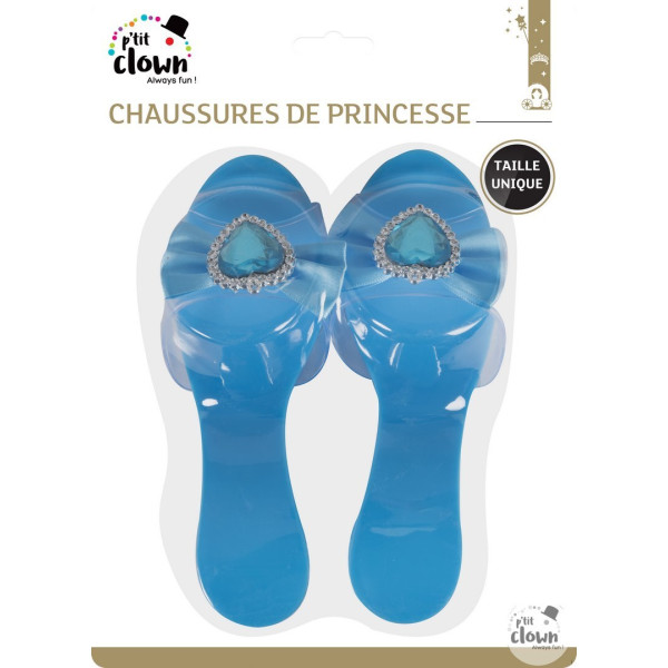 Chaussures de princesse - Bleu - Déguisement - Enfant - Taille 24/26