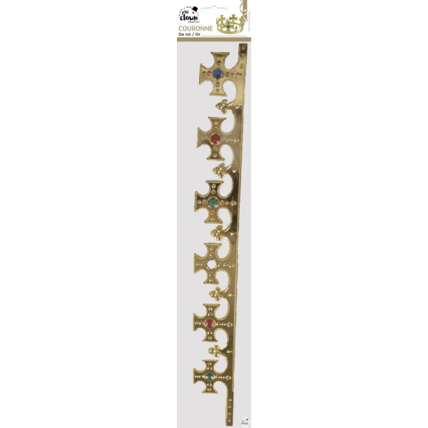 Couronne de roi - Médiéval - Moyen-âge - Déguisement - Adulte - Or