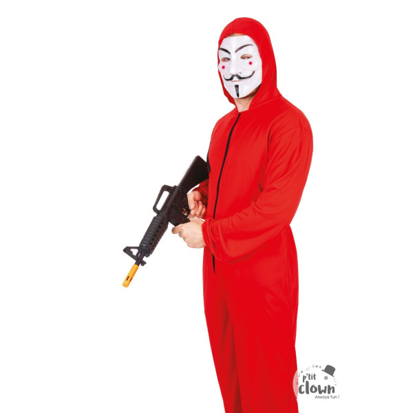 Déguisement - Braqueur - Casa de Papel - Rouge - Adulte - Taille S/M