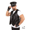 Gilet de biker - Motard - Sans manche - Imitation cuir - Noir - Déguisement - Taille unique