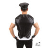 Gilet de biker - Motard - Sans manche - Imitation cuir - Noir - Déguisement - Taille unique