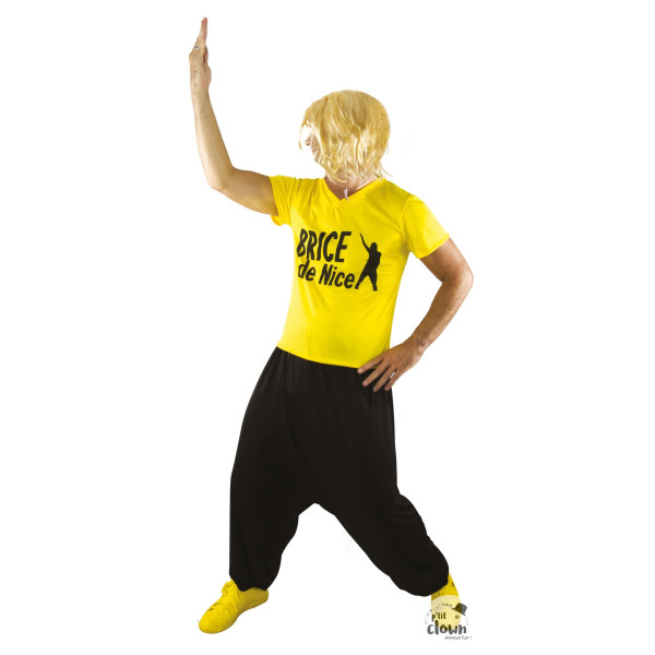 photo-Déguisement - Brice de Nice - Pantalon + tee-shirt - Taille XS - Adulte/enfant