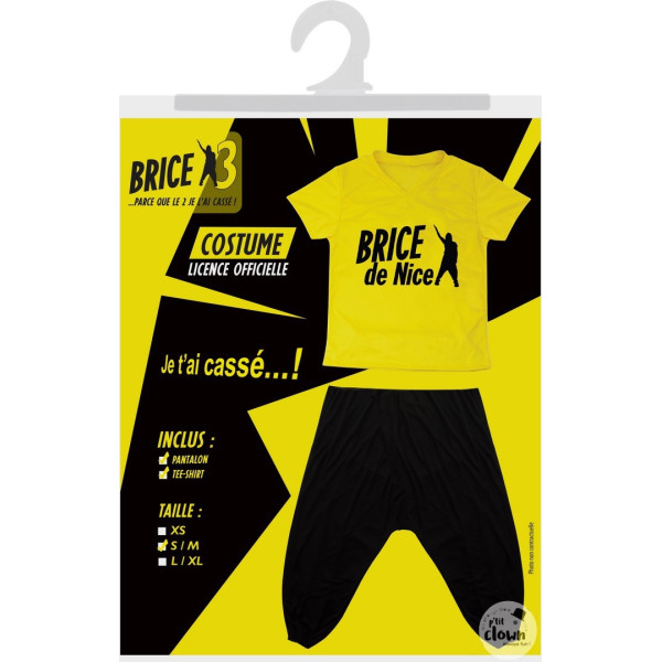 Déguisement - Brice de Nice - Pantalon + tee-shirt - Taille S/M - Adulte/enfant