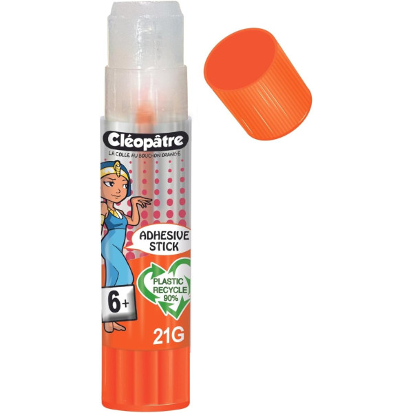 6 bâtons de colle - Transparente - Cléostick Adhésive - 21g - Cléopâtre