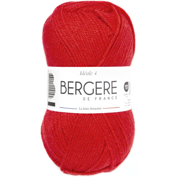 photo-Pelote de laine - Rouge - 50% Laine 50% acrylique - Bergère de France - Idéale 4