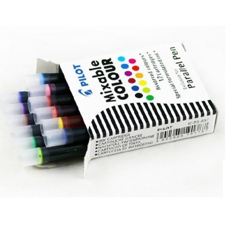 photo-12 cartouches d'encre pour stylo plume calligraphie Parallel Pen - Pilot