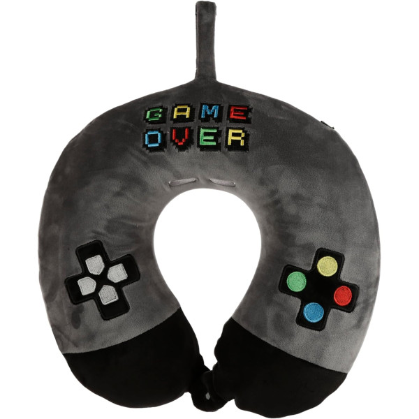 photo-Coussin de voyage - Relaxant - Avion, voiture, train - Repose tête - Manette jeux vidéo