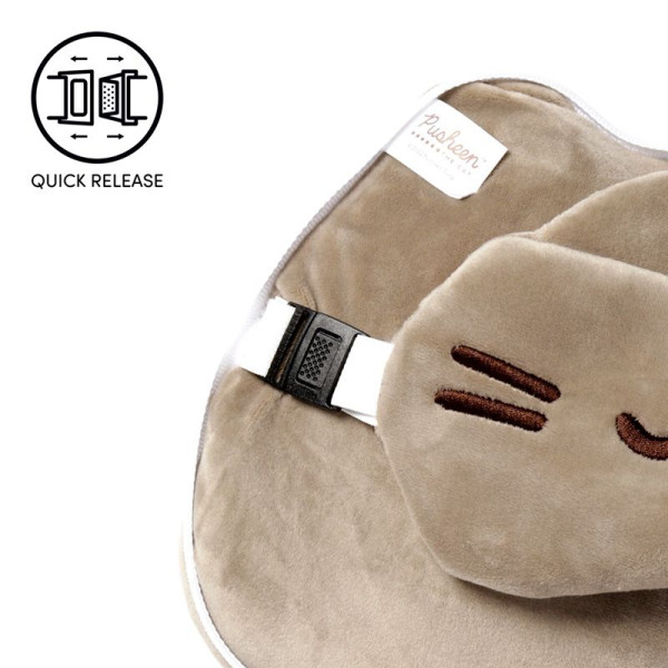 Coussin de voyage - Avion, voiture, train - Coussin - Masque yeux - Chat