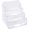 photo-Distributeur de cartes de visite - 4 compartiments - Plastique - 200 cartes