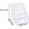Distributeur de cartes de visite - 4 compartiments - Plastique - 200 cartes