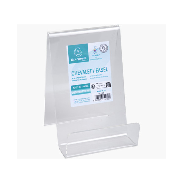 Mini chevalet - Pour document - 100x110x150mm - Plastique - Transparent - A poser