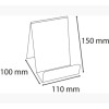 Mini chevalet - Pour document - 100x110x150mm - Plastique - Transparent - A poser