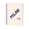photo-Cahier - A4 - Avec spirales - Lignes - 80 feuilles - Couverture rigide - Beige
