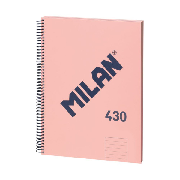 photo-Cahier - A4 - Avec spirales - Lignes - 80 feuilles - Couverture rigide - Rose