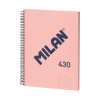 photo-Cahier - A4 - Avec spirales - Lignes - 80 feuilles - Couverture rigide - Rose