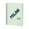 photo-Cahier - A4 - Spirales - Petits carreaux - 80 feuilles - Couverture rigide - Vert