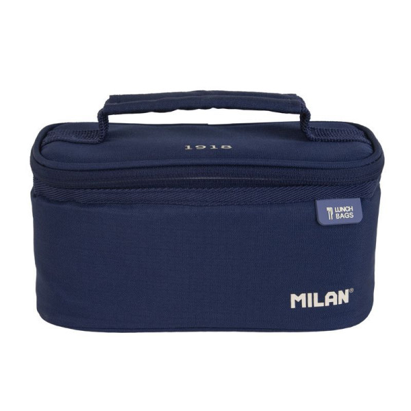 photo-Petit sac isotherme - Pour lunch box - Boîte repas incluse - 1,5L - 22x12,5x12cm