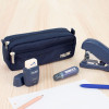 Trousse - Scolaire - Bleu - Rectangulaire - 2 fermetures éclair - Milan