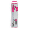 photo-Compas - Scolaire - Mine intégrée - Universel - Adaptateur crayon - Rose