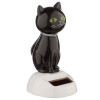 Figurine - Chat noir - Porte bonheur - Décoration - Fonctionne à l'énergie solaire
